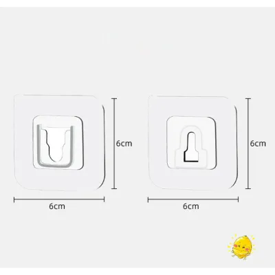 COMBO 2 Miếng Dán Trong Suốt Chữ U-A Có Thể Cài Vào Nhau Dùng Để Dán Tường Treo Đồ Vật Đa Năng Ổ Điện Remote-ESTLA