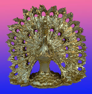 นกยูง ทำจากเรซิน 35cm ของศิริมงคล ประดับบ้าน#2786