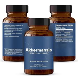 Akkermansia Capsule Improves Gut Health 30 Capsules Dietarysupplement Probiotic Fiber Improve Gut Function Probiotic Capsules Live Probiotic Akkermansia Muciniphila