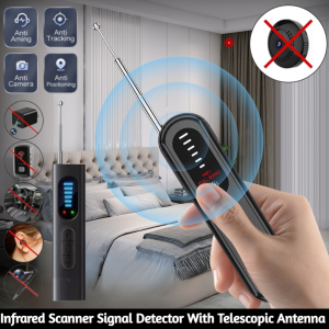 เครื่องตรวจจับสัญญาณอินฟราเรด เครื่องตรวจจับกล้องสอดแนม เครื่องตรวจจับสัญญาณอินฟราเรด พร้อมเสาอากาศแบบยืดหดได้ สำหรับสำนักงาน ห้องนอน รถยนต์ ในร่ม