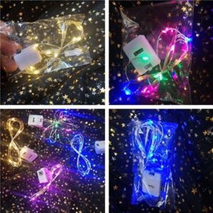(Kèm Sẵn Pin) Đèn Led Trang Trí Đom Đóm Fairylight 2 Mét 20 Bóng Chớp Nháy Và Đứng Yên Decor Nhà Cửa Hộp Quà