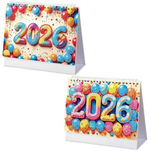Artist 2026 Rhinestones Desk Calendar Elegant Home Office Essential Decorations Decorative Desk Planner Wall Calendar