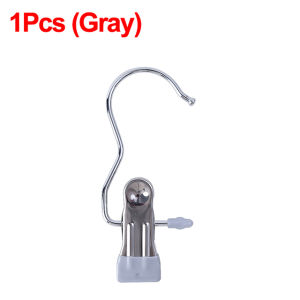10Pcs Stainless Steel Laundry Hooks Portable Clothes Hanger Clips Boot Shoes Clothes Pins Home Storage Towel Socks Hanging Hooks