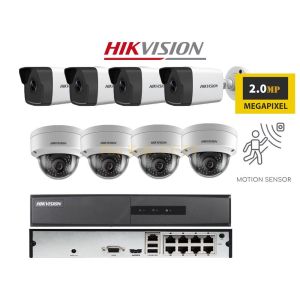 Bộ Camera Hikvision IP 2.0Mp 5/6/7/8 mắt hỗ trợ POE [Full phụ kiện lắp đặt] - Hàng Chính Hãng Bảo Hành 24 Tháng