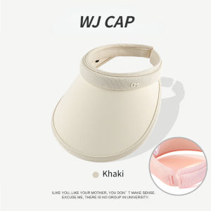 【WJ】Summer UV protective empty top hat for women Ice silk lightweight large brim sun hat Beach outdoor sunsreen sun hat