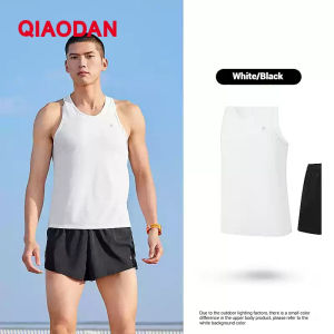 Qiaodan Men Sports Suit Mesh Lightweight Breathable Running Sleeveless Vest Shorts Two-Piece Set XNT23241206