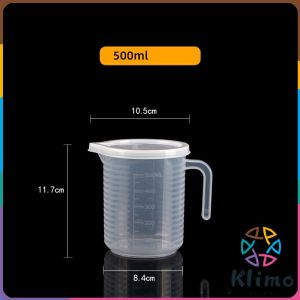 KLIMO Clear Plastic Measuring Cup Pitcher Liquid Measure Jug Cup Container