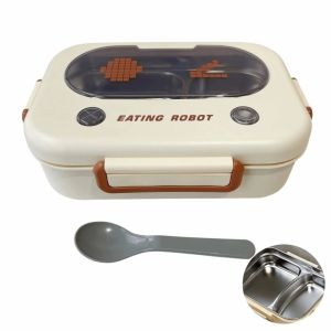 Sacesr Student Lunch 2/3 Grid Lunch Leakproof Stainless Steel Food Storage Case Portable Insulated Thermal Lunch School 9Y3K6