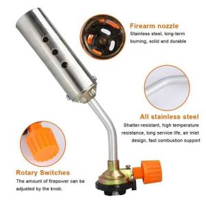 Adjustasble Butane Fire Gun Multipurpose Metal Blow Torch For Welding and Camping BBQ
