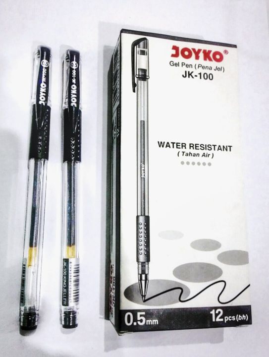 Pulpen JOYKO Gel 1 pack 12pcs - black | Lazada Indonesia