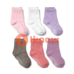 Tôi Biết 6 Cặp Bé vớ chống trượt Toddler Grip Trẻ Sơ Sinh không trượt Trẻ Em Cậu Bé Cô Gái Trẻ Sơ Sinh