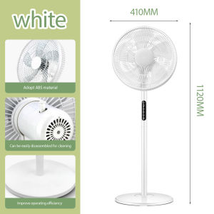 8 Speed kipas angin berdiri 16 Inch stand fan Kawalan Jauh standing fan portable Remote Control 5 Blades Silent Fan Strong Wind Floor Fan 站立式电风扇