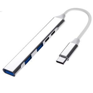 USB C Hub 5 in 1 Ultra Slim Type C USB Hub 100W PD Docking Station USB 2.0 3.0 Splitter for Pro MacMac Phone