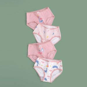4pcs Girls Underwear Cotton Briefs For Girls Cartoon Panties Seluar Dalam Budak Perempuan 女童内裤三角