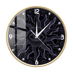 Sacesr All Seeing Eye Freemasonry Sign Minimalist Wall Clock For Bedroom Masnoic Illuminati Symbol Eye of Providence Printed Wall Watch Y5R7K