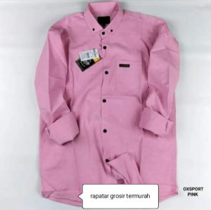 Promo Lebaran Baju Kemeja polos pria dewasa lengan panjang terbaru kekinian 2025