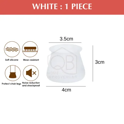 QB Chair leg cover Silicone table leg foot pad chair leg protector anti slip Pembalut penutup Sarung kaki kerusi meja