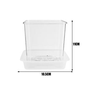 Acrylic Orchid Pots Thickened Clear Flowerpot Nursery Pots With Drainage Saucers Square Pot For Indoor Plants Succulent Flowers