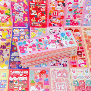 100/60/50 Sheets Various Cartoon Shiny Stickers Set Student Decorative DIY Material Stickers