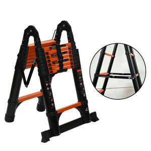 BISA COD MLHY Tangga Teleskopik(2.5+2.5)5M Aluminium Double Telescopic Ladder 5 Meter Tangga Teleskopik Portabel Rumah tangga