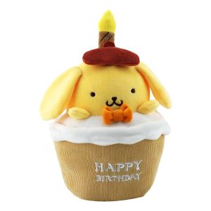 Birthday cake shape music plush doll cute plush doll toy holiday gift