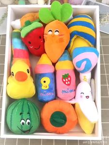 Dog Toys  Toys Sounding Interactive Plush Dog Chew Toy Puppy Chew Bones Balls Toys