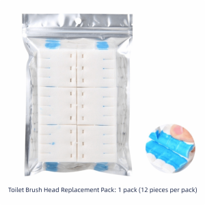 FWFHTP Flushable Cleaner Pads Disposable Toilet Brush Long Handle Scrubbing Bubbles Cleaning Brush Convenient Toilet Bowl Brush Toilet Cleaning