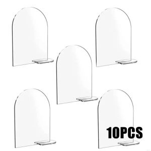 10PCS Clear Arch Acrylic Sign With Stands DIY Blank Wedding Party Table Sign For Party Decoration
