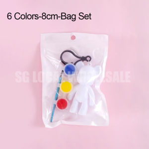 【Local delivery】DIY Fluid Bear Keychain Painted Fluid Bear Keychain Handmade childrenS Diy Graffiti Mini Mainan Bear Brick Key Chain For Children Kids Toys Education Art