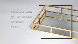 BA Vintage Brass Frame Glass Decor Jewelry Cosmetic Arrangement Organizers Tray Mirror Glass Storage Tray Desktop Plate