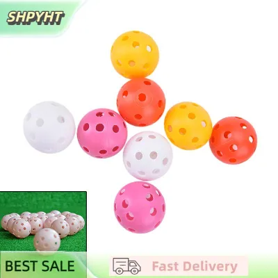 SHPYHT 20pcs Hollow Plastic Practice Golf Balls Golf Balls Air Flow Balls