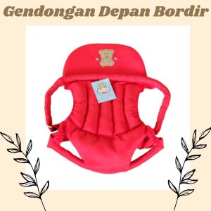 Gendongan bayi depan / Carrier bayi motif Bordir karakter termurah