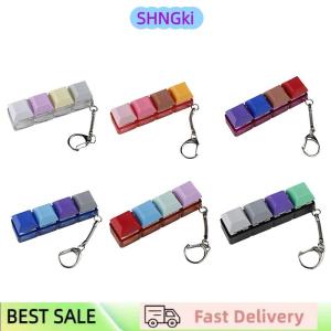 SHNGki 4-Keys Mechanical Keyboard Key Toy Keychain Party Stress Relief DIY Fidget Button Keycap Fidget Keyboard Toys Finger Keyboard
