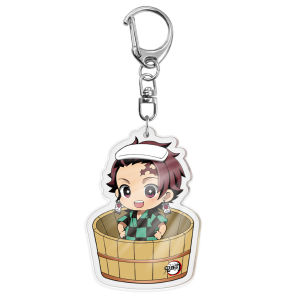 XY Demon slayer Keychain Bag souvenir Acrylic Pandant Keyring Anime Key Chain Tanjirou Nezuko Collection Props Bag YX