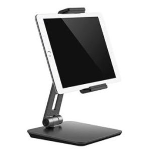 [2021] 850gram Premium Foldable Tablet Stand Phone Stand Flexible Foldable Tablet Mount 360° Swivel Holder for Any 4-14" Display Tablets or Smart Phones