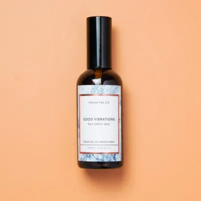 Innerfyre Co Here Comes the Sun Litsea Bergamot & Lime Essential Oil Spray | Perfect for Rooms Linens Yoga Mats | 100ml & 50ml