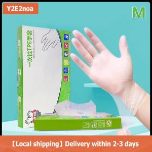 【Local shipping】 60 cái hộp Cao Su Miễn Phí Găng Tay TPE Găng Tay Dùng Một Lần Trong Suốt Không Trượt Axit Làm Việc An Toàn Thực Phẩm Cấp Hộ Gia Đình Làm Sạch Găng Tay