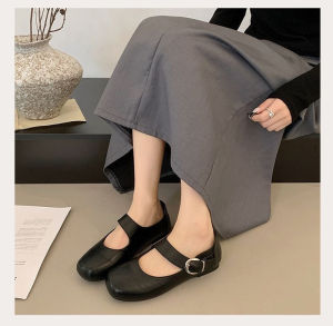 Free Shipping Gentle Evening Wind WomenS Flat Shoes With A Shallow Mouth And A Single Strap 2026 Autumn New Style Perfect With Skirts
