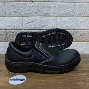 Sepatu Sandal Slip On Pria Kulit PU Casual Hitam/Coklat