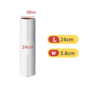 Sticky Lint Roller 24cm Dust Hair Pet Fur Remover Cloth Cleaner Extendable Metal Rod & 60 Tear Refill 厂家直销长短款两用长杆粘毛器可撕式家用加大号除毛刷宠物地板滚