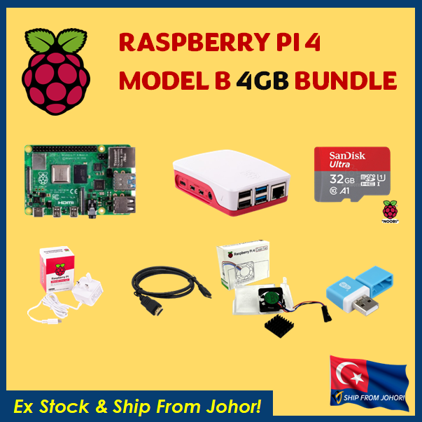 Ex Stock Raspberry Pi 4 Model B 4gb 8gb Bundle Set Lazada 7656