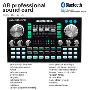 Sound Card with Microphone Condenser Recording Mic Kit Set Sing Vocal Audio Interface Studio for PC for Phone