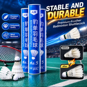 Goose Feather Badminton Shuttlecock Durable Feather Shuttlecock Stable Flight High Elasticity Wind Resistant Training Match