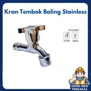 kran air nekel 1/2 keran baling keran tembok murah chrome Superindoperkakas