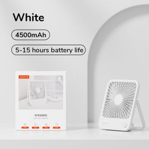 JisuLife Portable Table Fan 1 USB Rechargeable Mini Desk Fan 4500 mAh Battery Small Desktop Fan Suit For Office Dormitory
