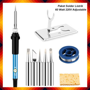 Solder Adjustable Temperature Fast Heating 60W 5 Tips 8g Timah - Taffware