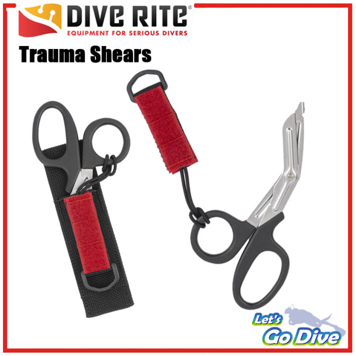 DIVE RITE Trauma Shears กรรไกรสแตนเลส สำหรับใช้งานตัดใต้น้ำ ตัดสาย