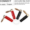 Jack bắp chuối bẻ góc 4 chiếc cắm cho Loa Âm ly. 