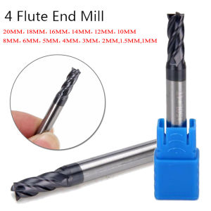 HOMTOOL ดอกกัดคาร์ไบด์ 1-12 มม 4 T Altin Coated สำหรับเครื่องกลึง CNC End Mills