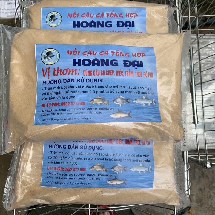 Mồi câu cá Tổng hợp Hoàng Đại [ Gói 800gr] MồiCâu cá Chép Diếc 